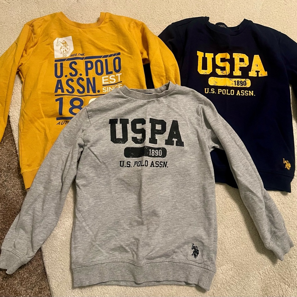 3 Polo Sweatshirts Size 6/7